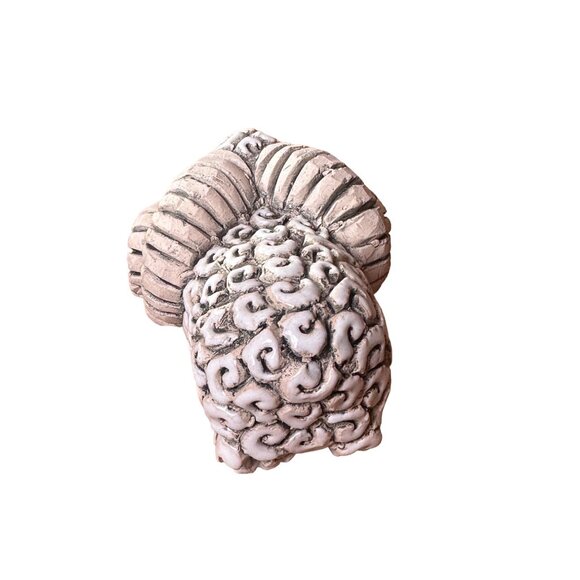 Artesiana Rinconada Ram Horn Goat Sheep Signed Vintage - Picture 2 of 5